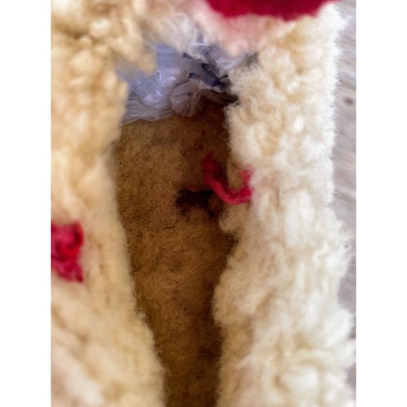 Vintage 1950s child wool Fuzzy Duck Slippers With Clicker Beak - Picture 6 of 16